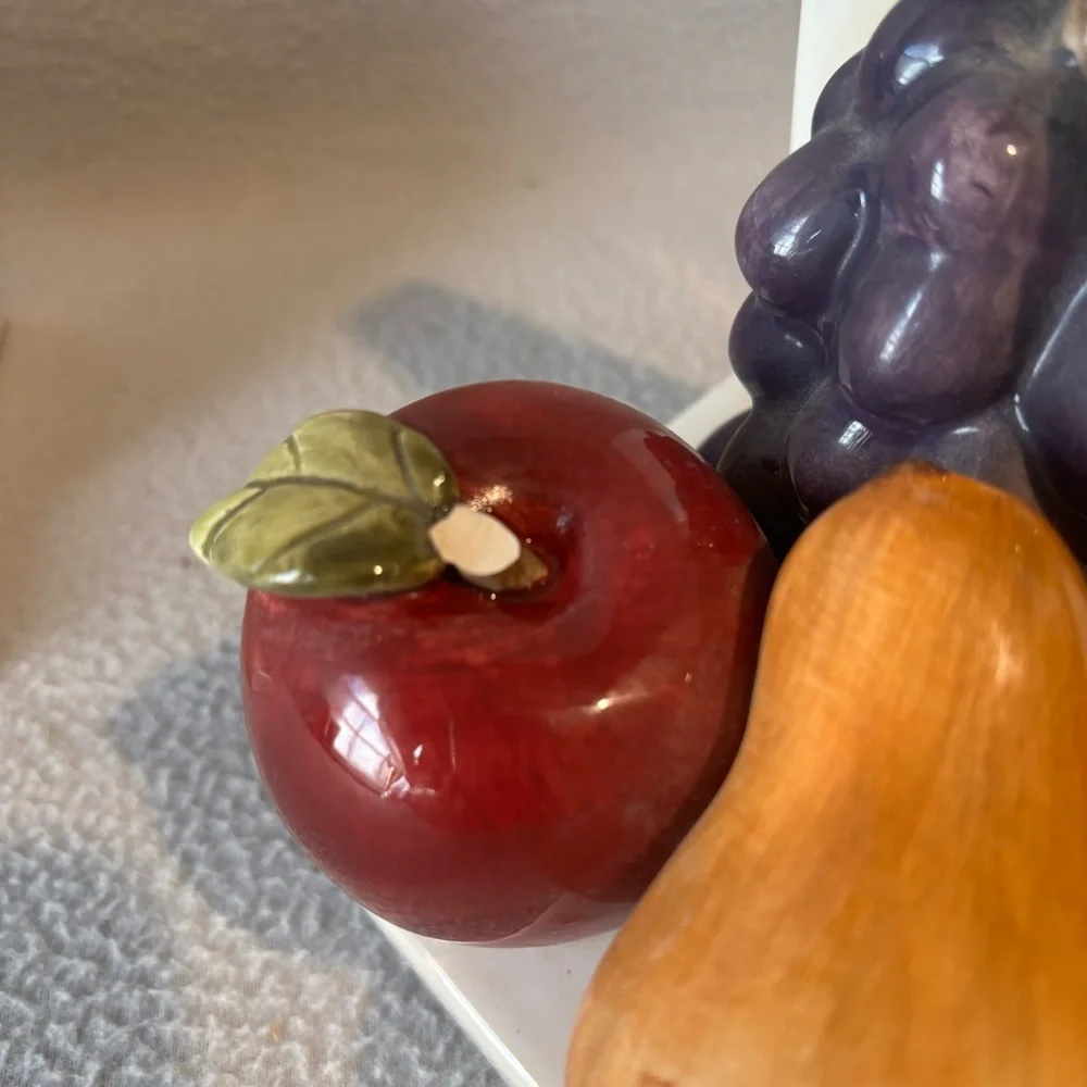 Home Interior Sonoma Villa Ceramic Fruit Bookends Vintage